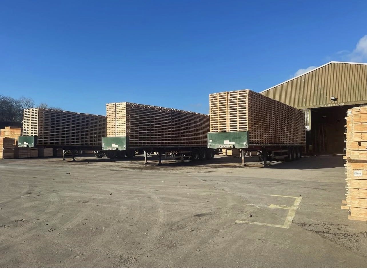 pallet stock prepared for customer supply for supply to Widnes